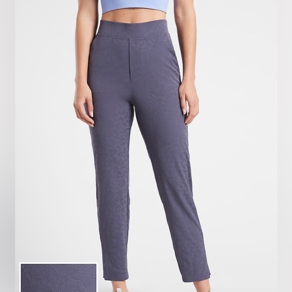 Athleta Brooklyn Textured Ankle Work Professional Waistband Pant Sz 10 - Picture 12 of 12